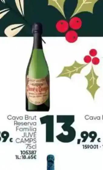 Family Cash JUVE CAMPS Cava Brut Reserva Familia oferta