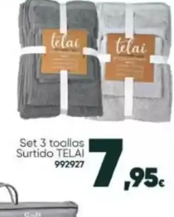 Family Cash Set 3 toallas Surtido oferta