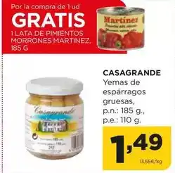 Alimerka Casagrande - yemas de esparragos gruesas oferta