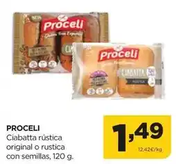 Alimerka Proceli - ciabatta rustica original o rustica con semillas oferta