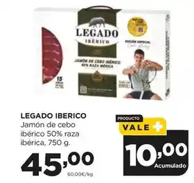 Alimerka Legado ibérico - jamon de cebo iberico 50% raza iberica oferta