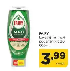 Alimerka Fairy - lavavajillas maxi poder antigoteo oferta