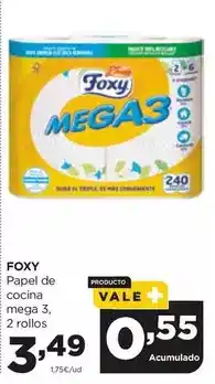 Alimerka Foxy - papel de cocina mega 3, 2 rollos oferta