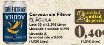 Gadis El águila - cerveza sin filtrar oferta