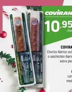 Coviran Coviran - chorizo ibérico culle o salchichon ibéric extra piel oferta