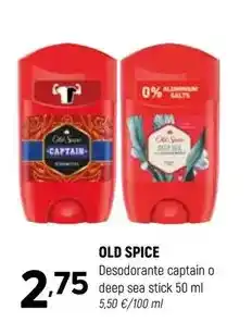 Coviran Oli - desodorante captain o deep sea stick oferta