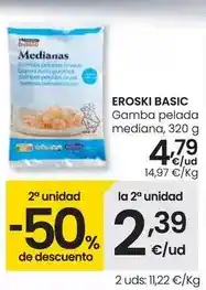 Eroski Eroski basic - gamba pelada mediana oferta