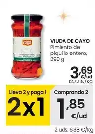 Eroski Viuda de cayo - pimiento de piquillo entero oferta