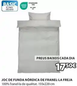 JYSK Basic - joc de funda nordica de franel la freja oferta