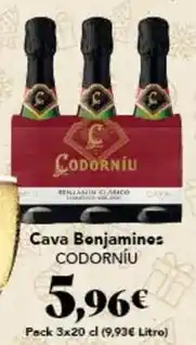 Gadis Codorniu - cava benjamines oferta