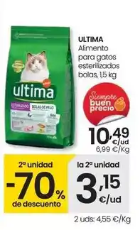 Eroski Última - alimento para gatos esterilizados bolas oferta