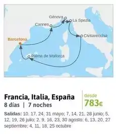 Viajes El Corte Inglés Palma - francia, italia, espana oferta