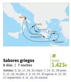 Viajes El Corte Inglés Sabores griegos oferta