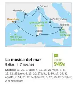 Viajes El Corte Inglés Marsella - la musica del mar 8 días | 7 noches oferta