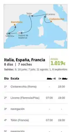 Viajes El Corte Inglés Travelplan - italia, espana, francia oferta