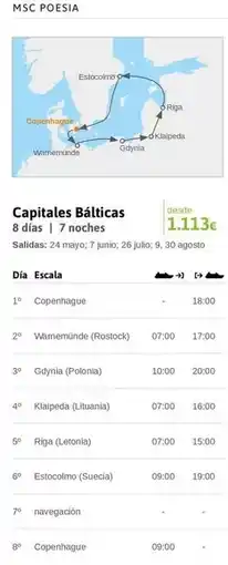 Viajes El Corte Inglés Polonia - capitales bálticas oferta