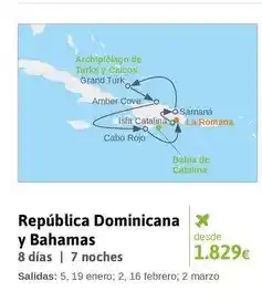 Viajes El Corte Inglés Amber - republica dominicana y bahamas oferta