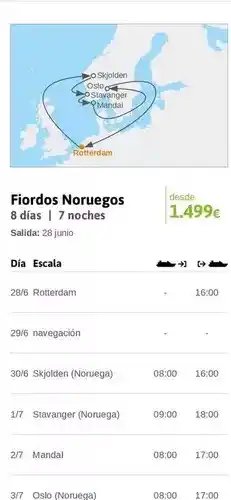 Viajes El Corte Inglés Fiordos noruegos 8 días | 7 noches oferta