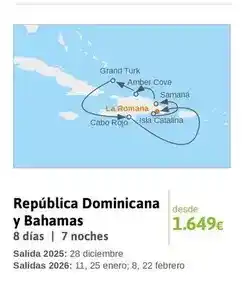 Viajes El Corte Inglés Amber - repubrica dominicana y bahamas oferta