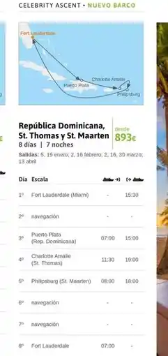 Viajes El Corte Inglés Barco - rerúbica dominicana, st. thomas ys. marten oferta