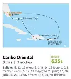 Viajes El Corte Inglés Princess - caribe oriental oferta