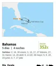 Viajes El Corte Inglés Abril - bahamas oferta