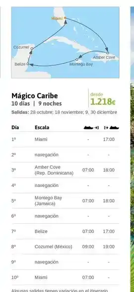 Viajes El Corte Inglés Amber - mágico caribe oferta