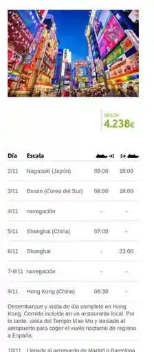 Viajes El Corte Inglés España - dia escala oferta