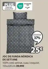 JYSK Plus - joc de funda nordica de setí ane oferta