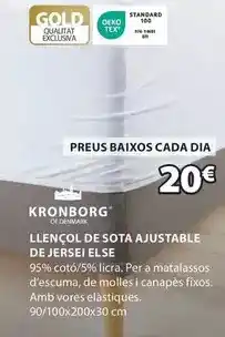 JYSK Kronborg - llençol de sota ajustable de jersei else oferta