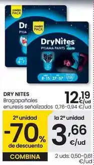 Eroski Drynites - bragapanales enuresis oferta