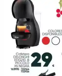 Family Cash DELONGHI Cafetera edg210. b piccolo xs negra 163995-722164 oferta