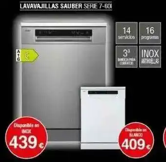 Milar Lavavajillas Sauber Serie 7-601 oferta