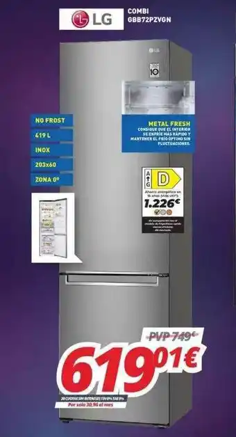 Mi electro Lg Combi Gbb72pzvgn oferta