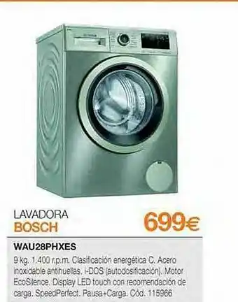 Expert Lavadora Bosch Wau28phxes oferta