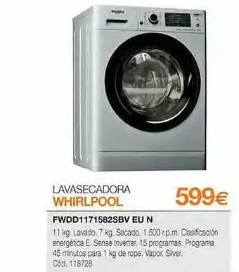 Expert Lavasecadora Whirlpool Fwdd1171582sbv Eu N oferta