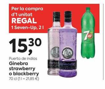 Suma Supermercados Puerto De Indias Ginebra Strawberry O Blackberry oferta