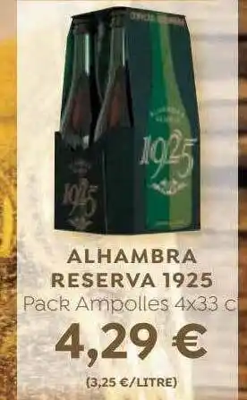 Suma Supermercados Alhambra Reserva 1925 oferta