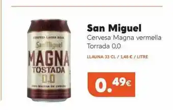 Suma Supermercados San Miguel Cervesa Magna Vermella Torrada 0.0 oferta