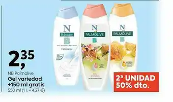 Suma Supermercados 2a Unidad 50% Dto. Nb Palmolive Gel Variedad + 150ml Gratis oferta
