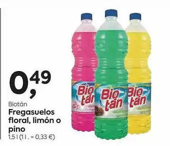 Suma Supermercados Biotáan Fregasuelos Floral Limón O Pino oferta