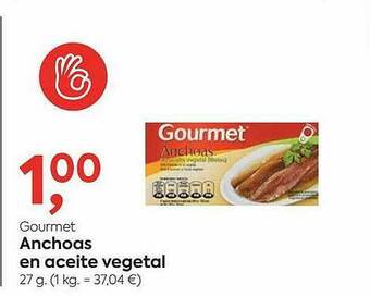Suma Supermercados Gourmet Anchoas En Aceite Vegetal oferta