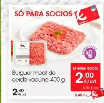 Eroski Burguer Meat De Cerdo-vacuno oferta