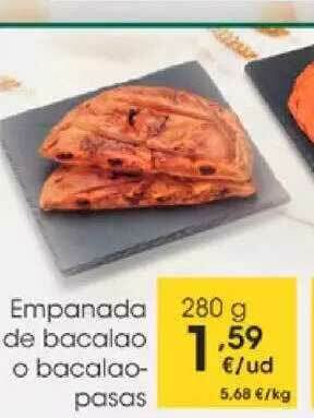 Eroski Empanada De Bacalao O Bacalao-pasas oferta