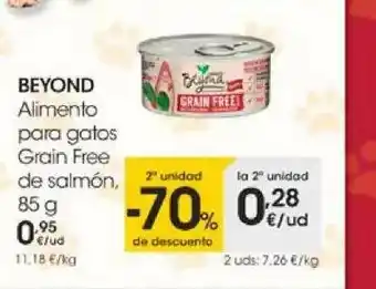 Eroski 2a Unidad -70% De Descuento Beyond Alimento Para Gatos Grain Free De Salmón oferta
