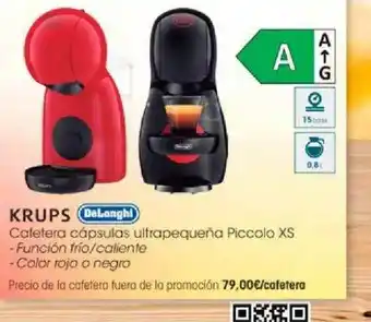 Eroski Krups Delonghi Cafetera Cápsulas Ultrapequeña Piccolo Xs oferta