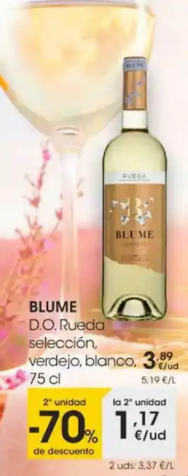 Eroski 2a Unidad -70% De Descuento Blume D.o. Rueda Selección Verdejo Blanco oferta