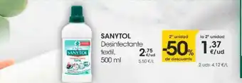 Eroski 2a Unidad -50% De Descuento Sanytol Desinfectante Textil oferta