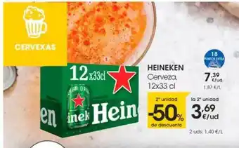 Eroski 2a Unidad -50% De Descuento Heineken Cerveza oferta