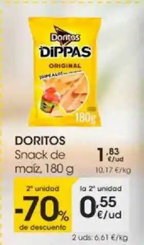 Eroski 2a Unidad -70% De Descuento Doritos Snack De Maíz oferta